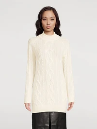 Layo Cable-Knit Cashmere Sweater Dress