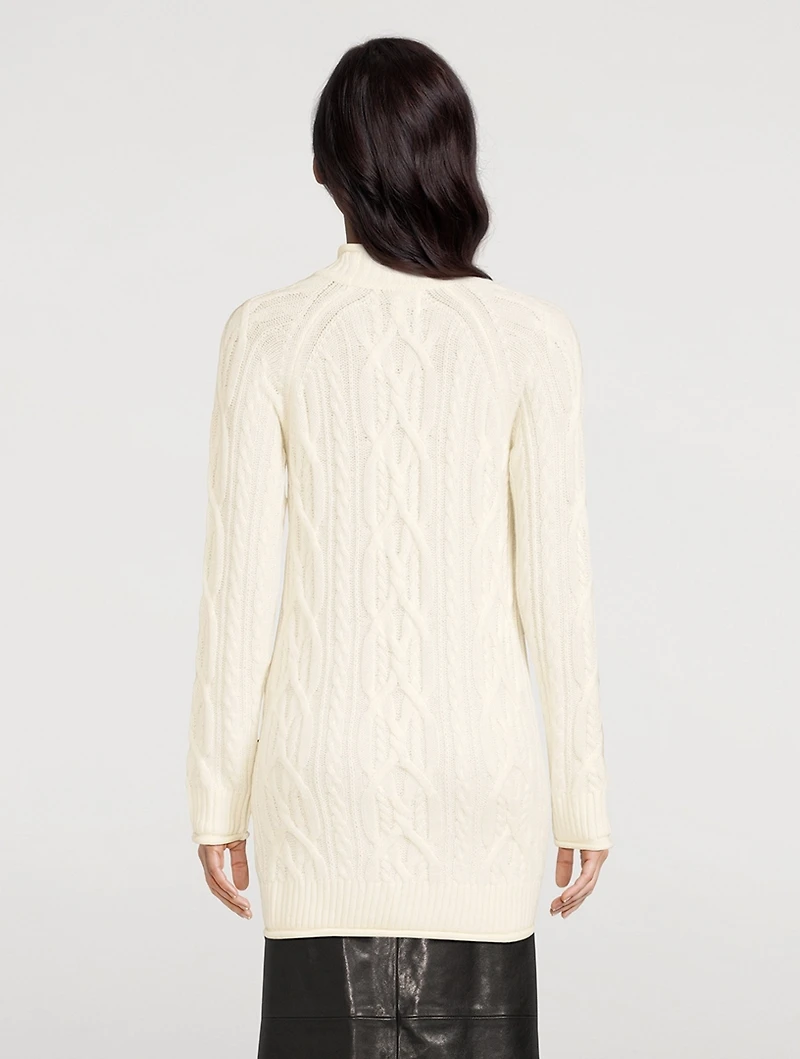 Layo Cable-Knit Cashmere Sweater Dress