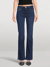 Le Mini Bootcut Jeans With Slit
