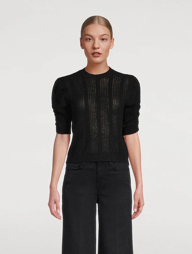 Pointelle Cashmere Sweater