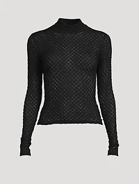 Mesh Lace Turtleneck