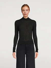 Mesh Lace Turtleneck