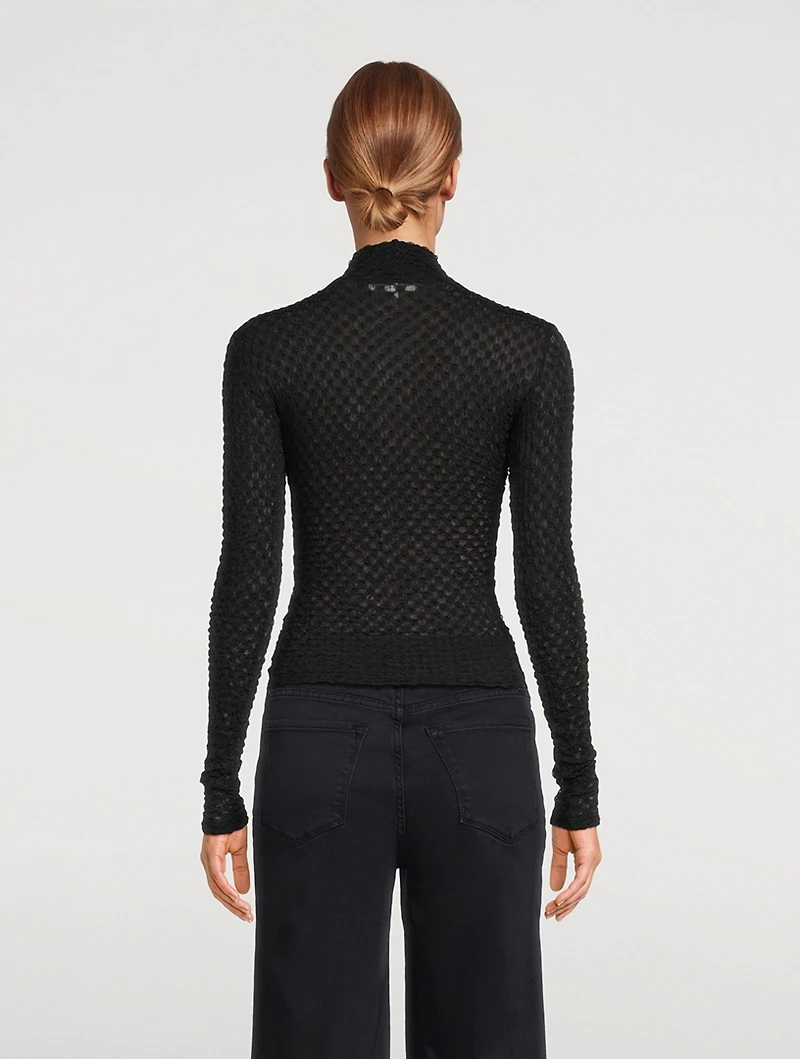 Mesh Lace Turtleneck