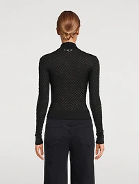 Mesh Lace Turtleneck