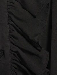 Tie-Neck Silk Chiffon Shirt