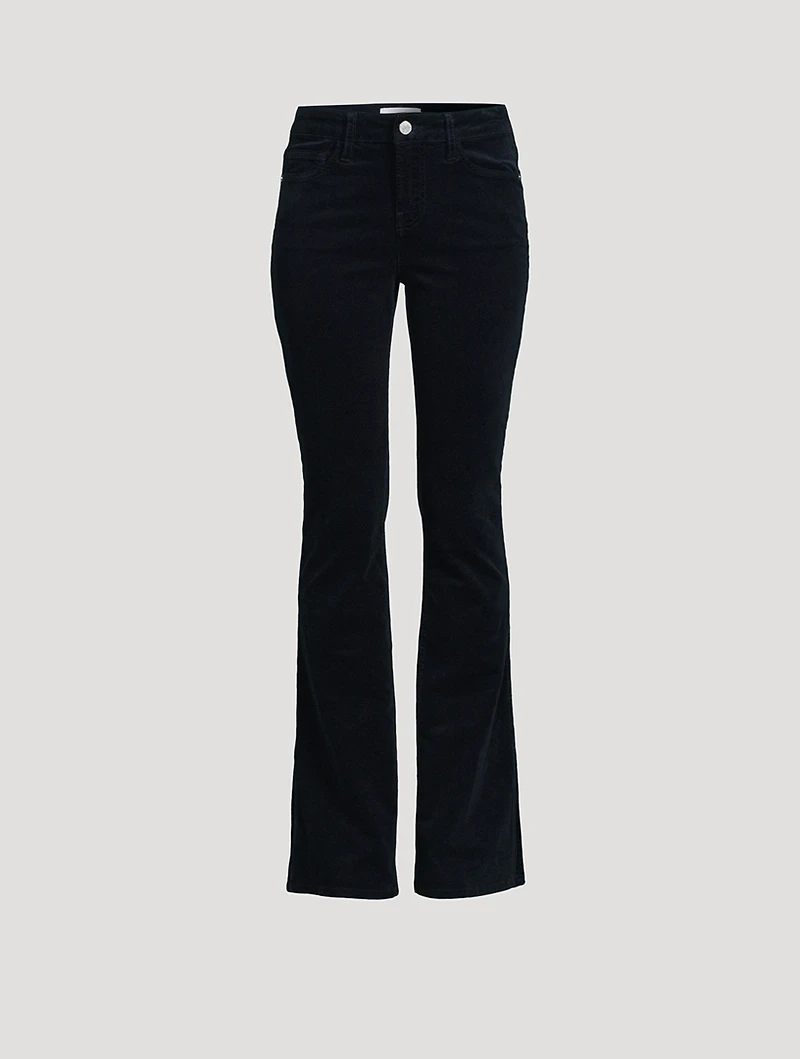 Le Mini Bootcut Corduroy Jeans With Slit