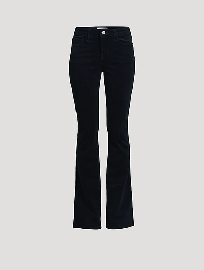 Le Mini Bootcut Corduroy Jeans With Slit