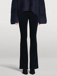 Le Mini Bootcut Corduroy Jeans With Slit