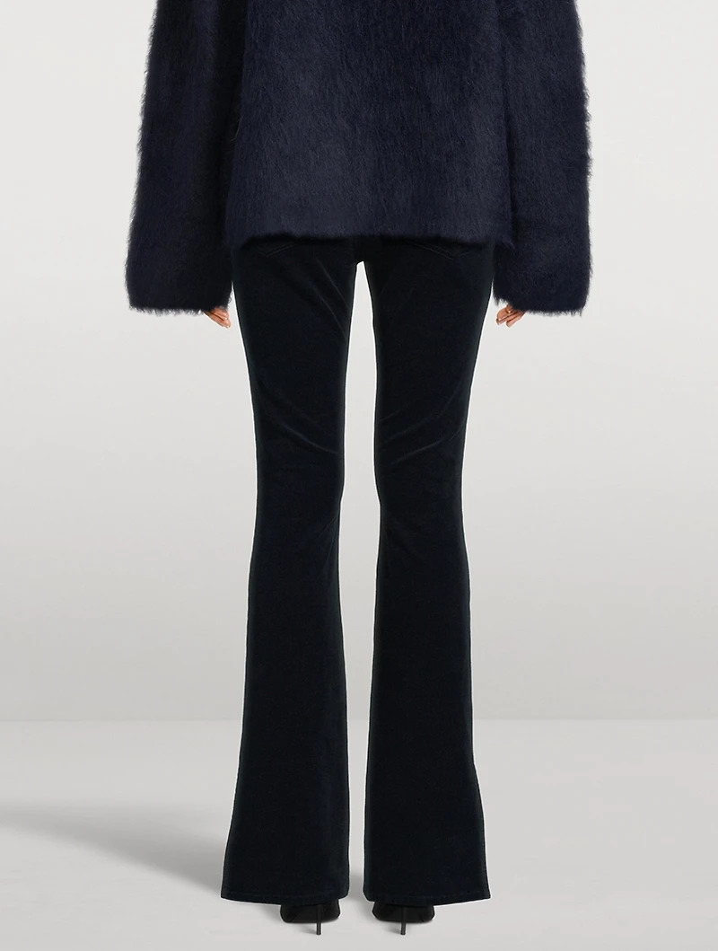Le Mini Bootcut Corduroy Jeans With Slit