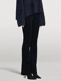 Le Mini Bootcut Corduroy Jeans With Slit