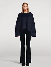 Le Mini Bootcut Corduroy Jeans With Slit