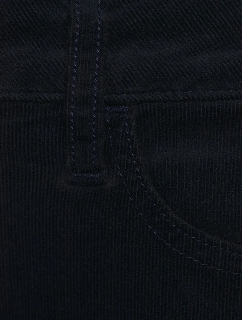 Le Mini Bootcut Corduroy Jeans With Slit