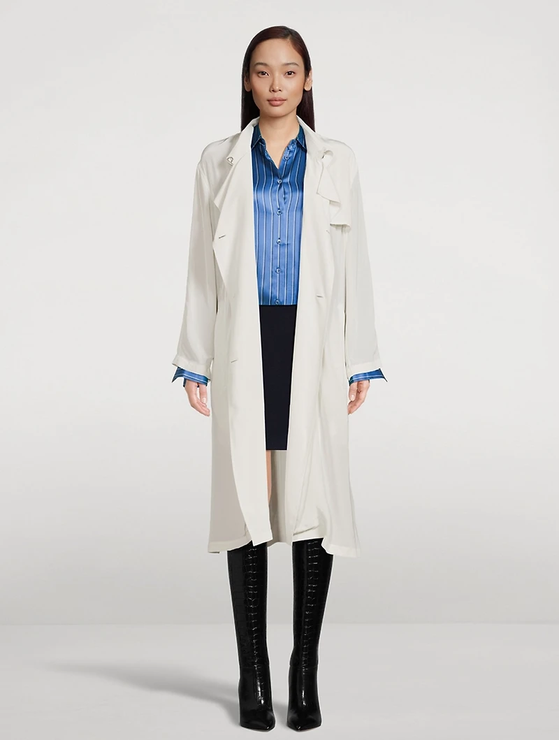 The Standard Silk Shirt Stripe Print