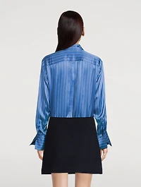 The Standard Silk Shirt Stripe Print