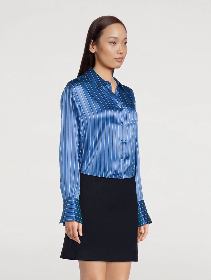 The Standard Silk Shirt Stripe Print