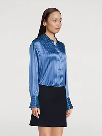 The Standard Silk Shirt Stripe Print