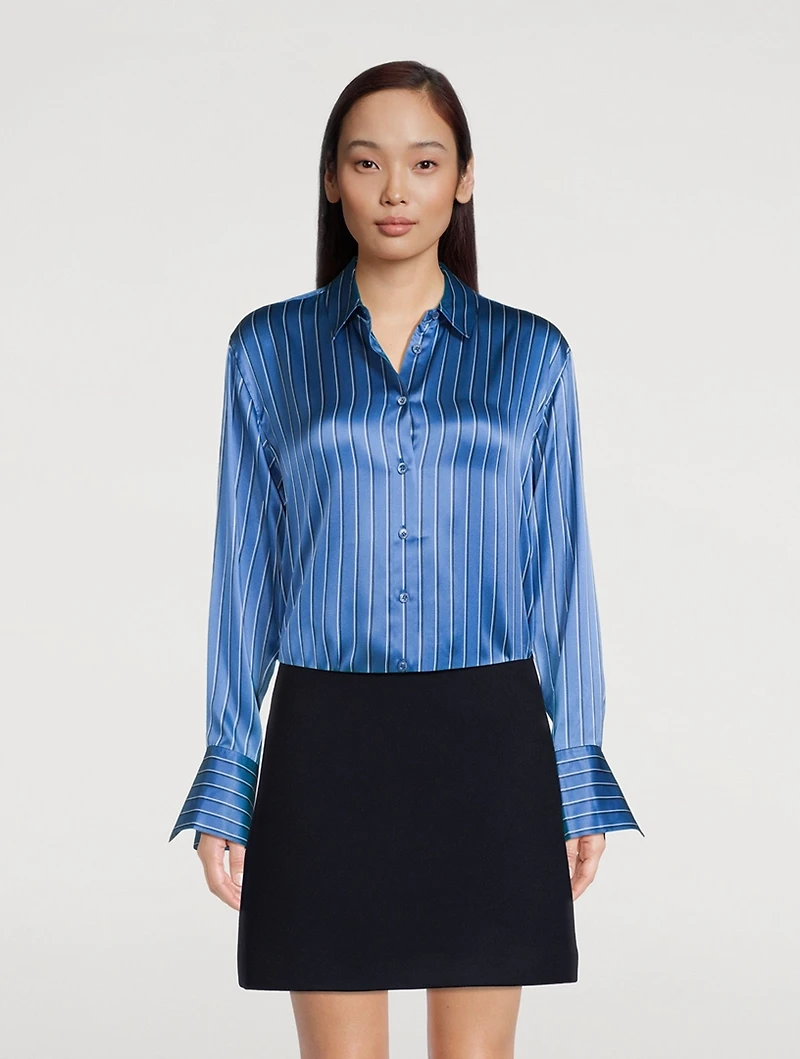 The Standard Silk Shirt Stripe Print