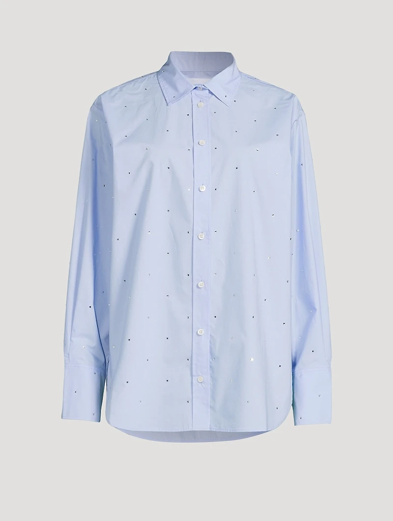The Oversized Embellished Organic Cotton Shirt