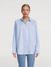 The Oversized Embellished Organic Cotton Shirt