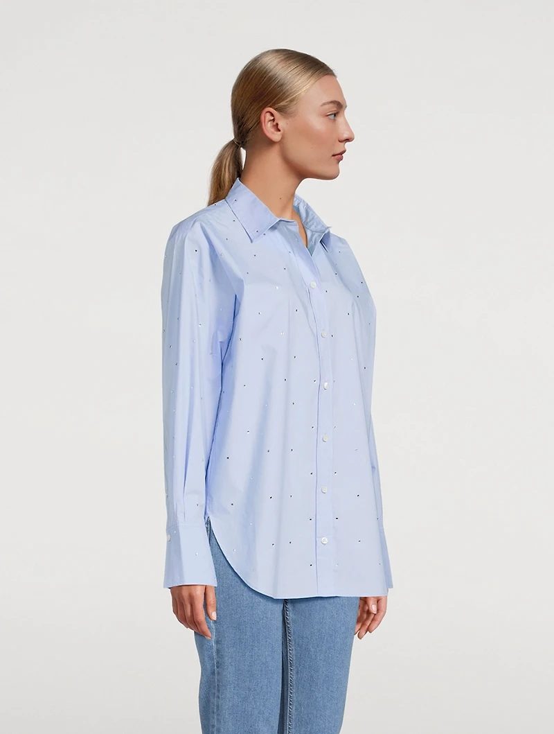 The Oversized Embellished Organic Cotton Shirt