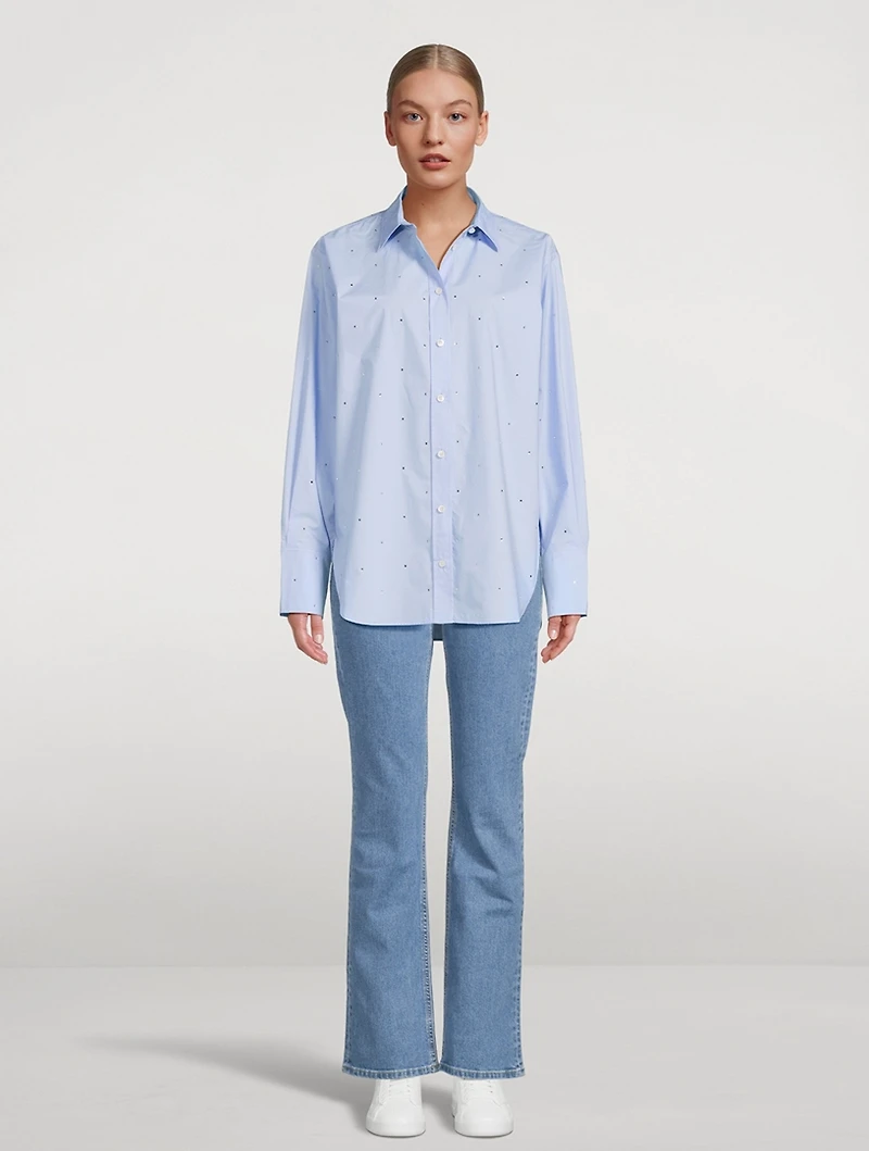 The Oversized Embellished Organic Cotton Shirt