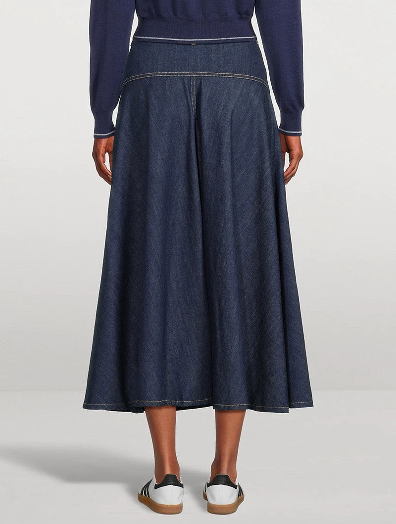Denim Maxi Skirt