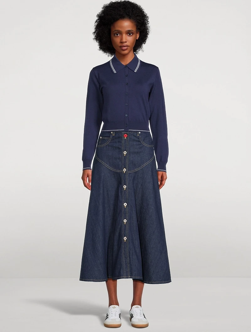 Denim Maxi Skirt