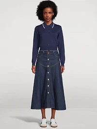 Denim Maxi Skirt