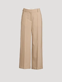 Wide-Leg Wool Trousers