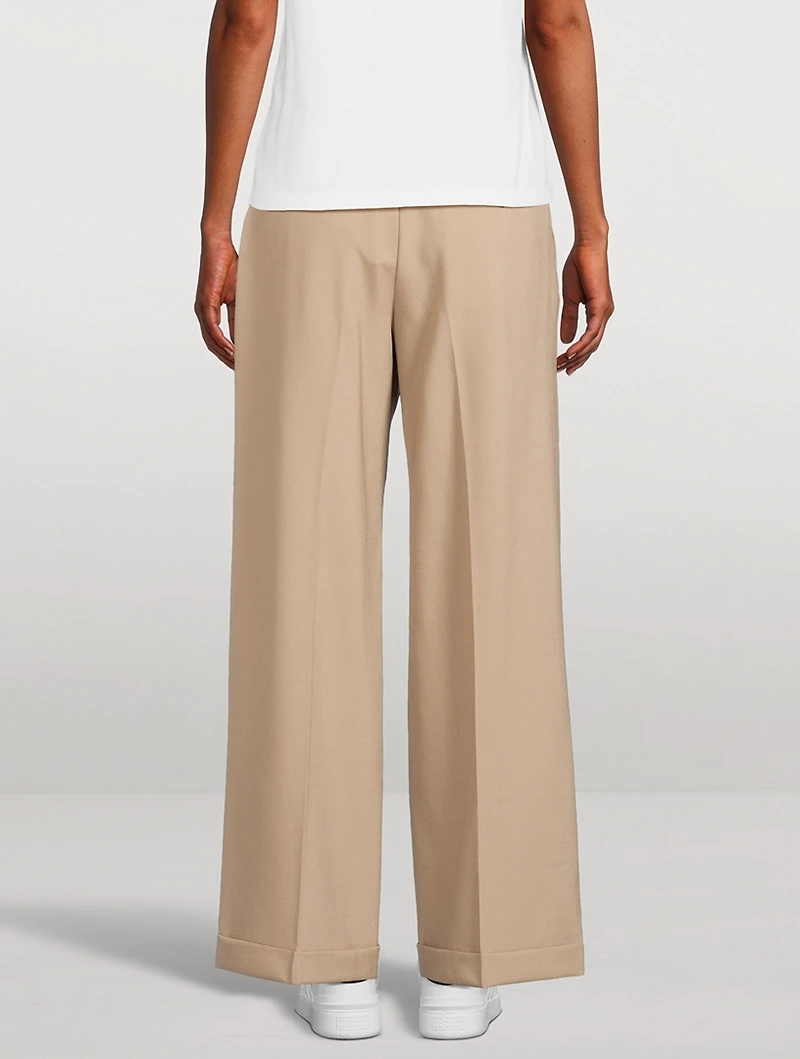 Wide-Leg Wool Trousers