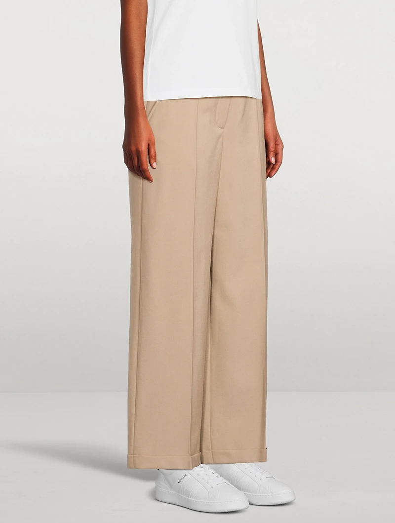 Wide-Leg Wool Trousers