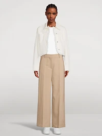 Wide-Leg Wool Trousers