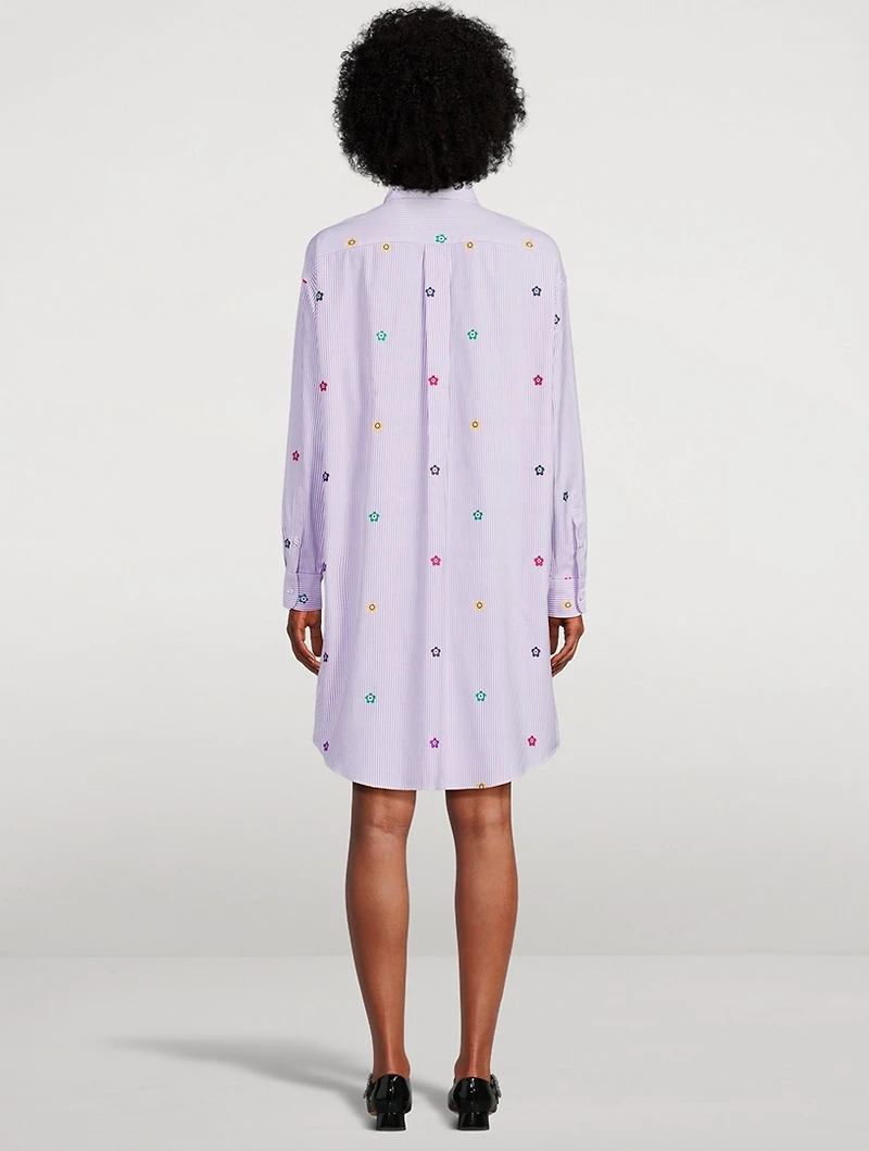 Kenzo Target Shirt Dress Stripe Print