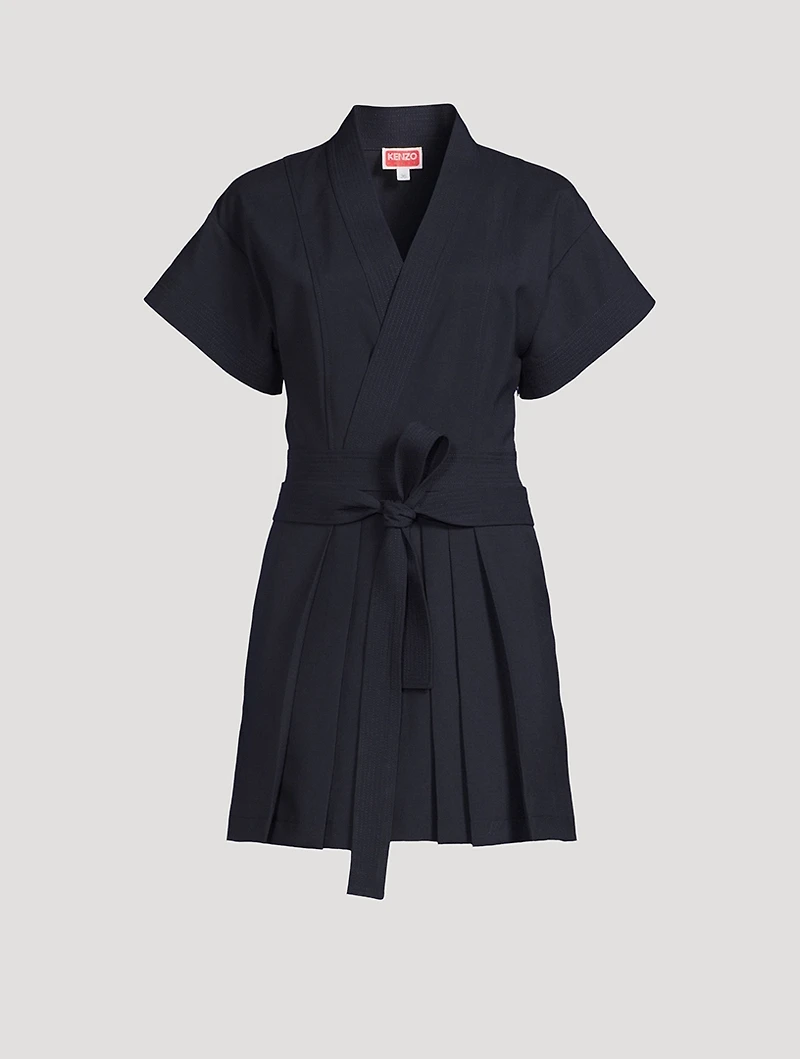 Virgin Wool Kimono Mini Dress