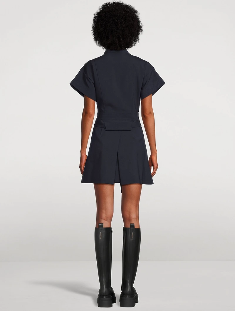 Virgin Wool Kimono Mini Dress