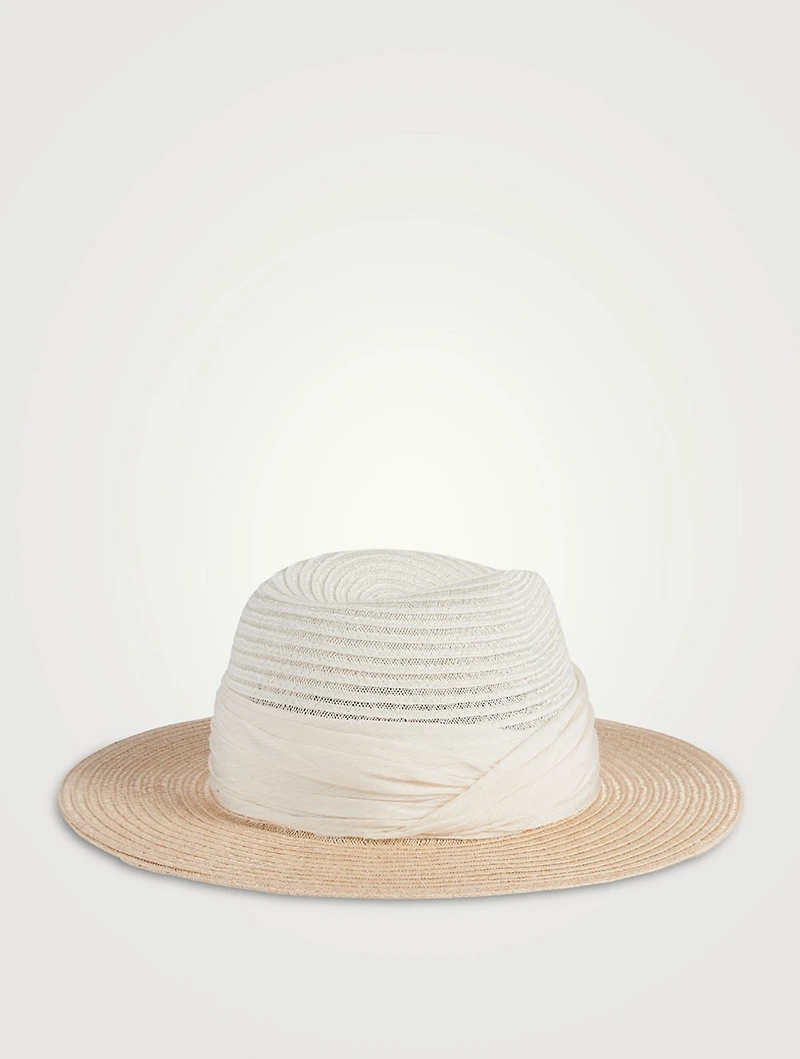 Courtney Two-Tone Straw Fedora