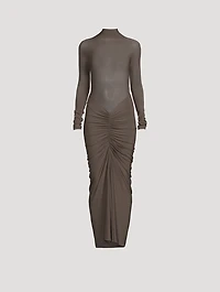 Jersey Draped Midi Dress