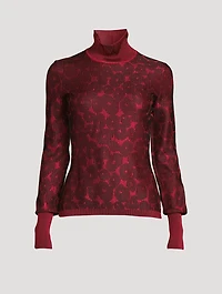 Jacquard Rib-Knit Sweater