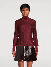 Jacquard Rib-Knit Sweater