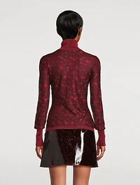 Jacquard Rib-Knit Sweater