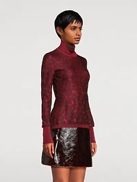 Jacquard Rib-Knit Sweater