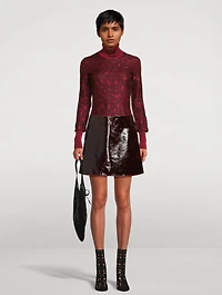 Jacquard Rib-Knit Sweater