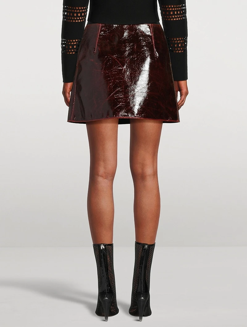 Mirror Wool Mini Skirt