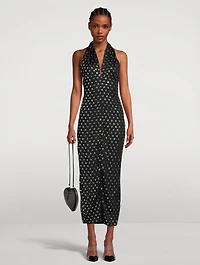 Eyelet Jersey Halter Dress
