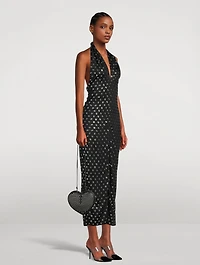 Eyelet Jersey Halter Dress