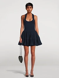 Crinoline Halter Mini Dress