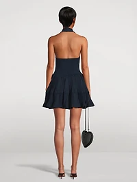 Crinoline Halter Mini Dress