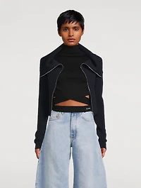 Cashmere Funnelneck Cardigan