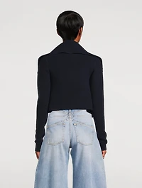 Cashmere Funnelneck Cardigan