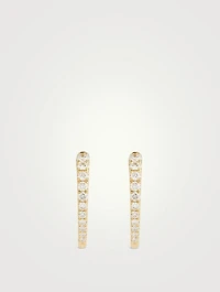 Imperial 18K Gold Diamond Huggie Hoop Earrings